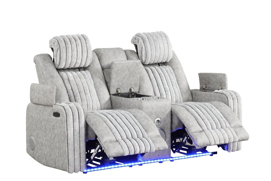 Lita (Grey) Reclining Living Room Set