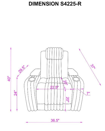 Lita (Grey) Reclining Living Room Set