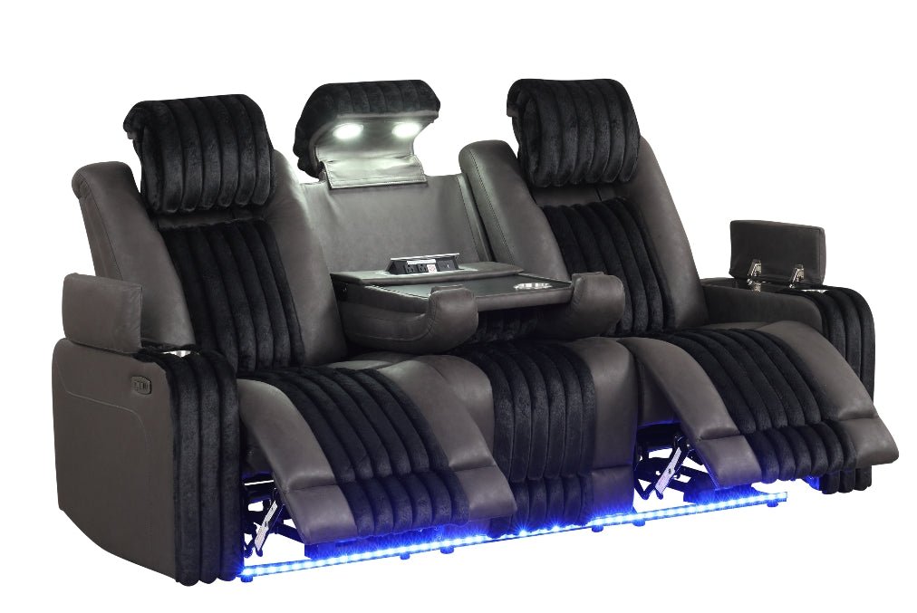 Lita (Black) Reclining Living Room Set