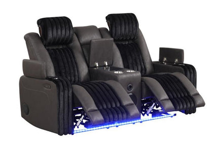 Lita (Black) Reclining Living Room Set