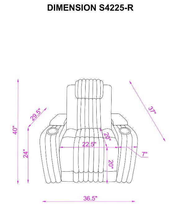 Lita (Black) Reclining Living Room Set