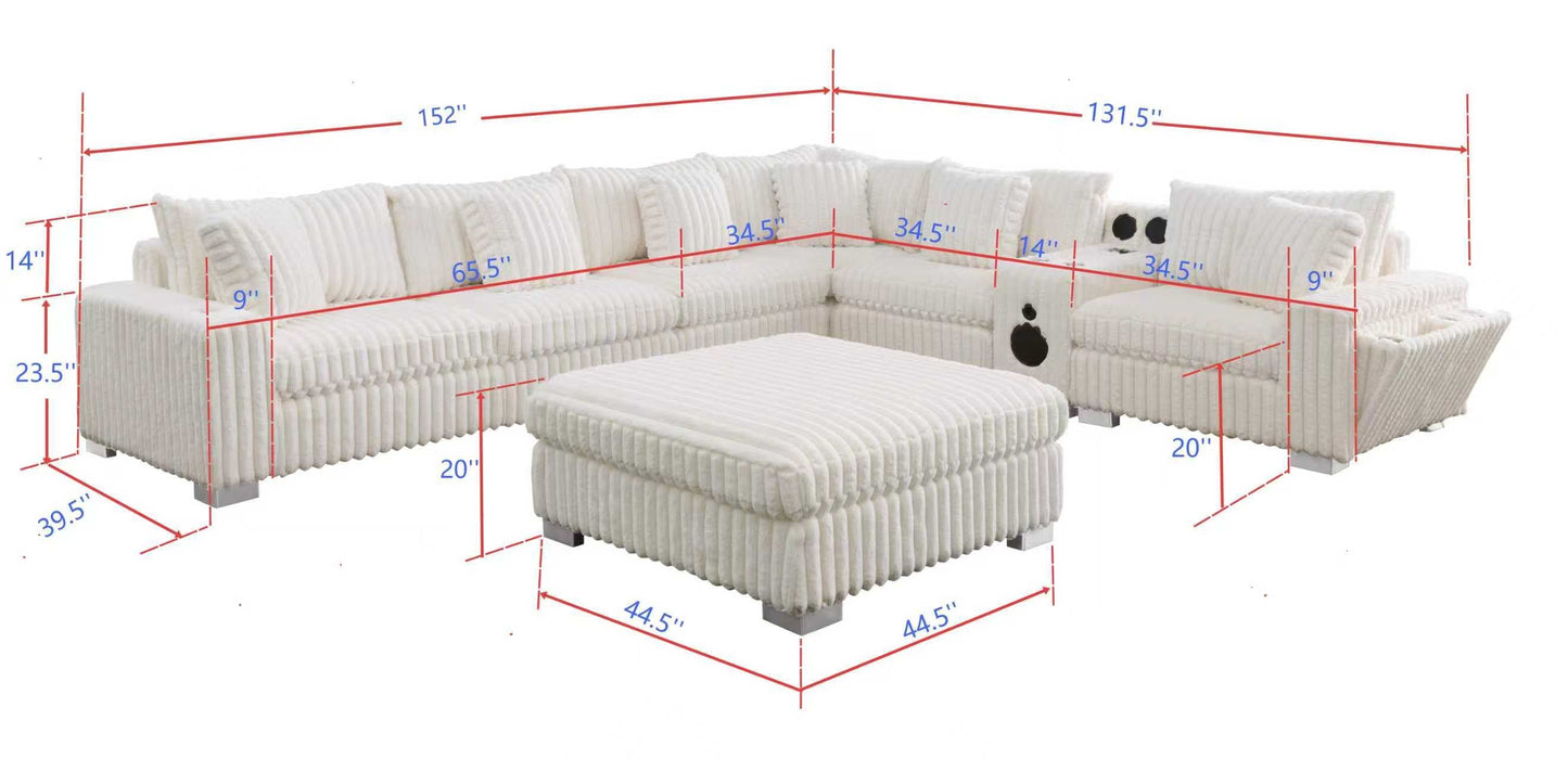 Snuggle Station (Cream) Living Room Set