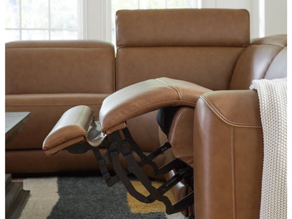 Laramie 6-Piece Power Reclining Sectional with Console - Caramel