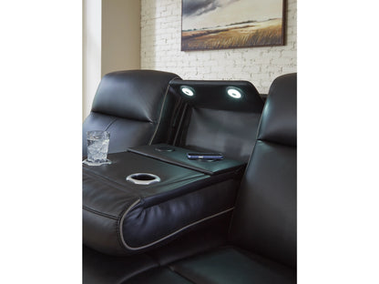 5Z-Relaxation Dual Power Reclining Sofa - Onyx