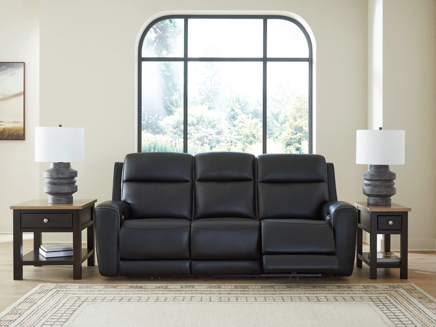 5Z-Relaxation Dual Power Reclining Sofa - Onyx