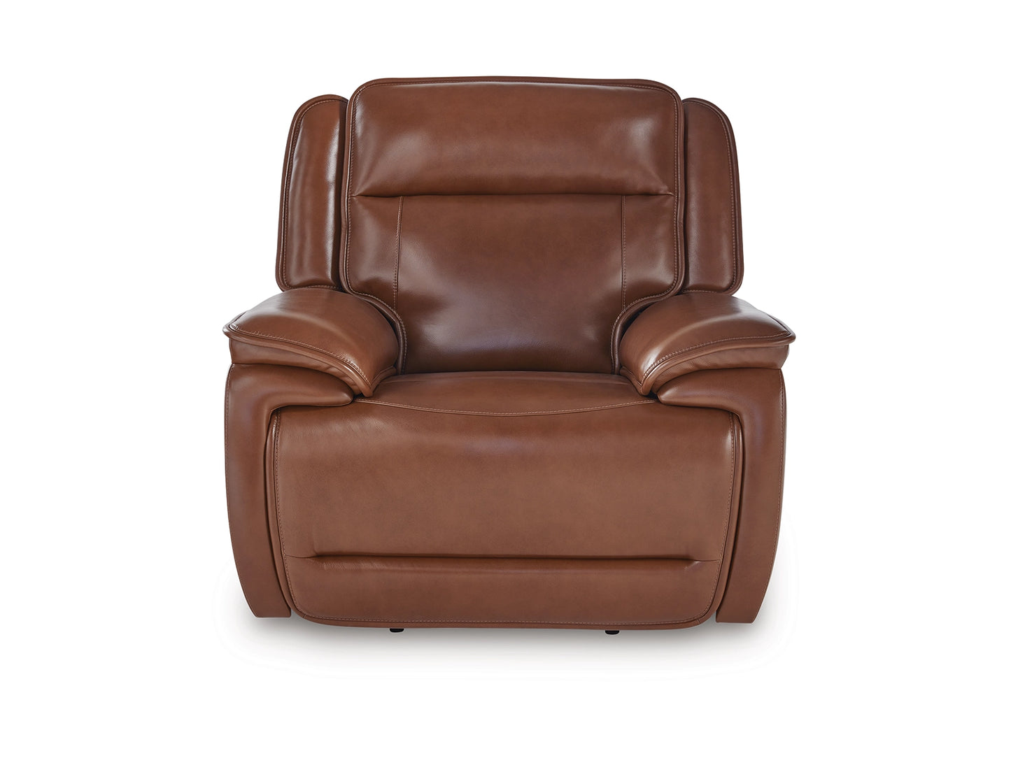 Healy Pier Dual Power Leather Recliner - Chocolate