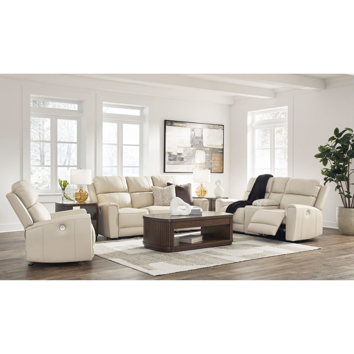 Dahlmoore (Almond) Reclining Living Room Set
