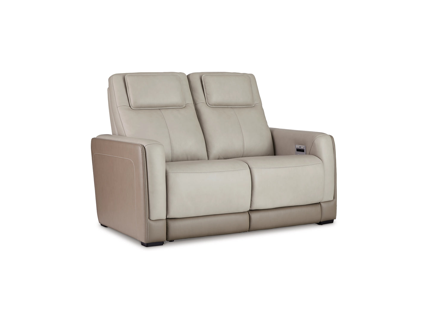 Battleville Dual Power Leather Reclining Loveseat