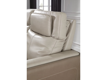 Battleville Dual Power Leather Reclining Loveseat