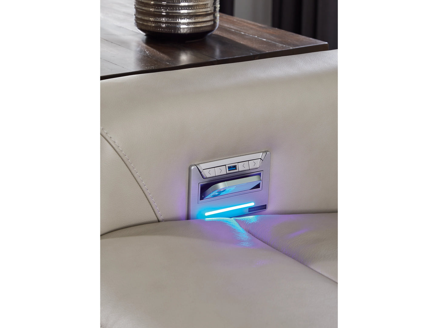 Battleville Dual Power Leather Reclining Loveseat