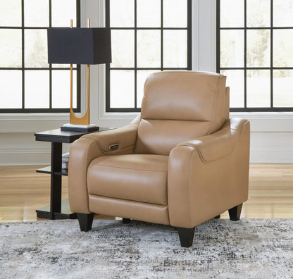 Mosswell Dual Power Leather Recliner