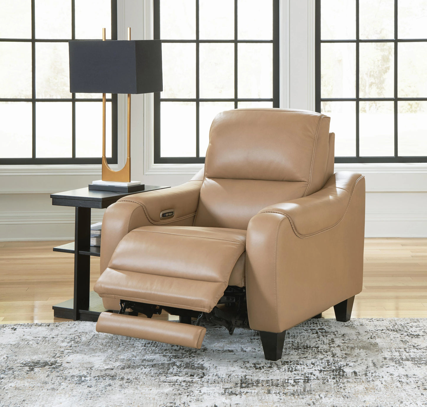 Mosswell Dual Power Leather Recliner