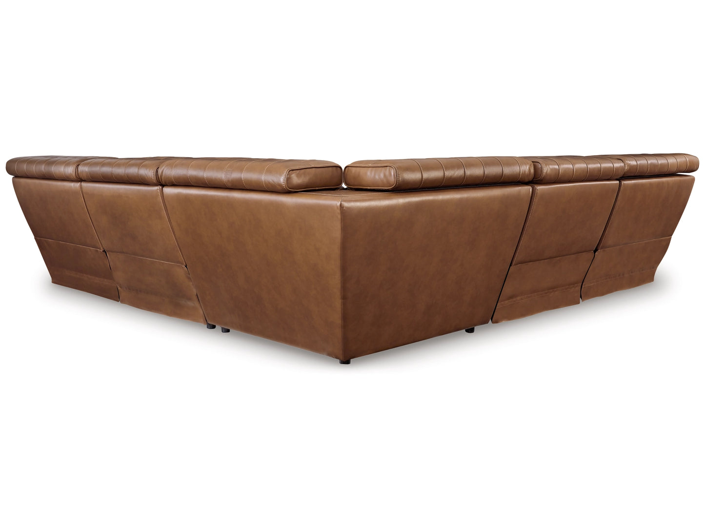 Colorado 5-Piece Dual Power Leather Reclining Modular Sectional - Chocolate