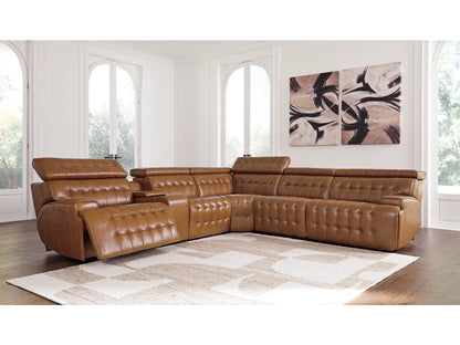 Colorado 6-Piece Dual Power Leather Reclining Modular Sectional