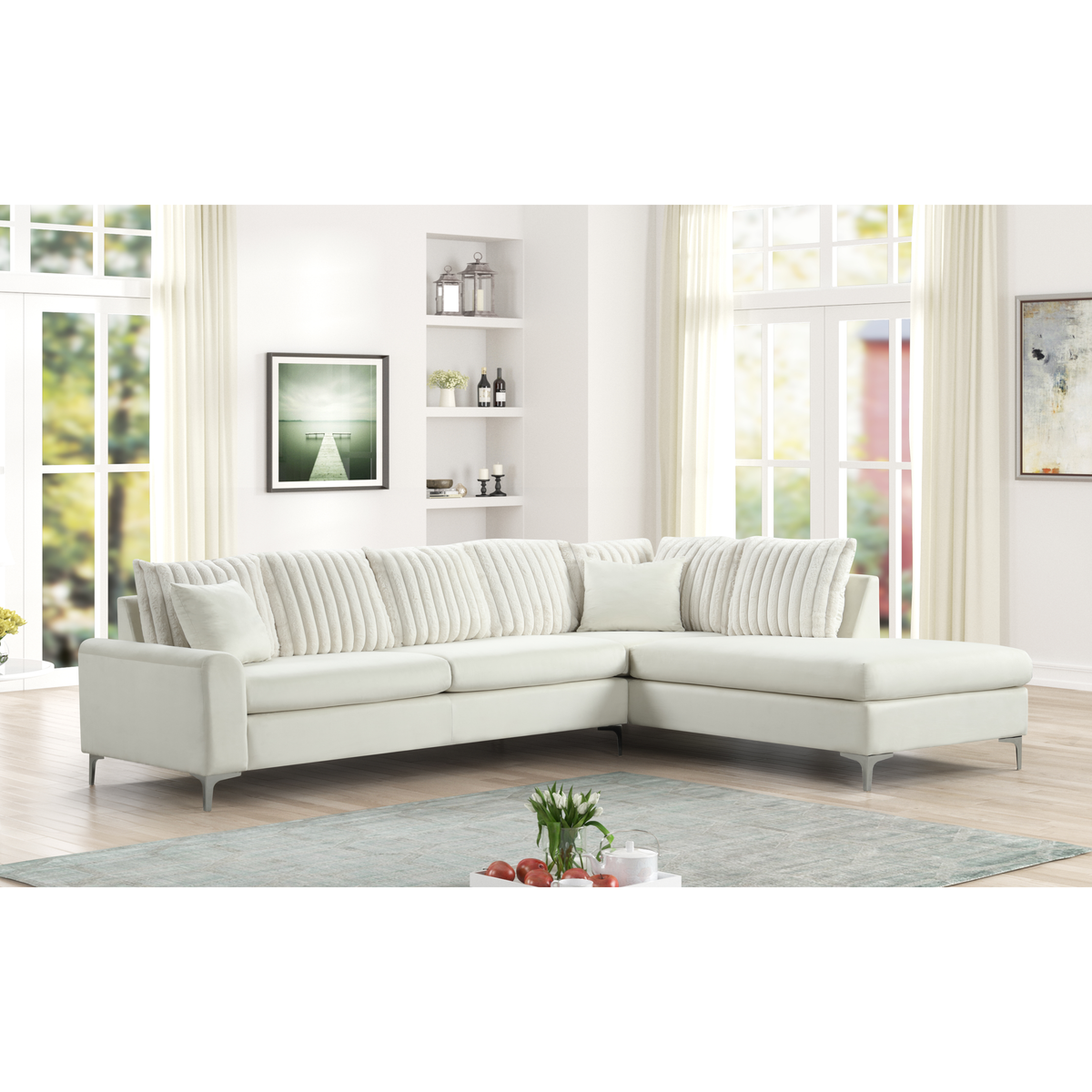 Elina (Beige) Sectional