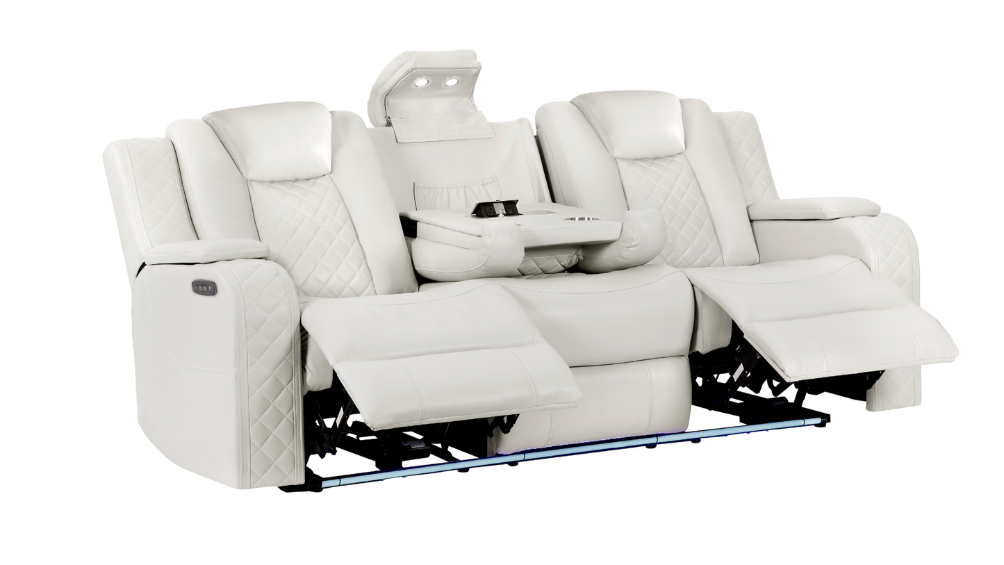 Eclipse (White) Reclining Living Room Set