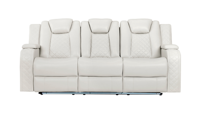 Eclipse (White) Reclining Living Room Set