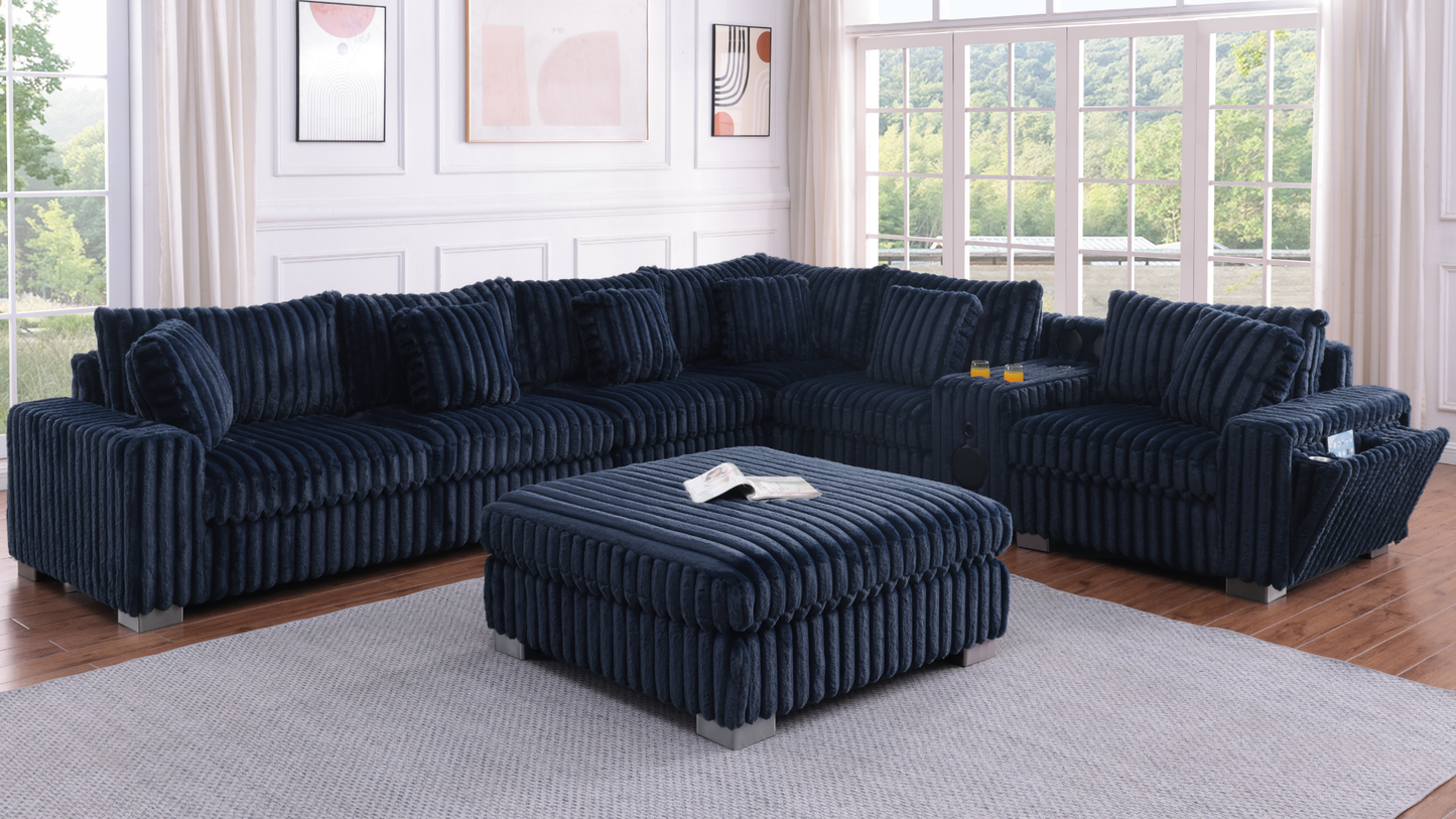 Snuggle Station (Blue) Living Room Set