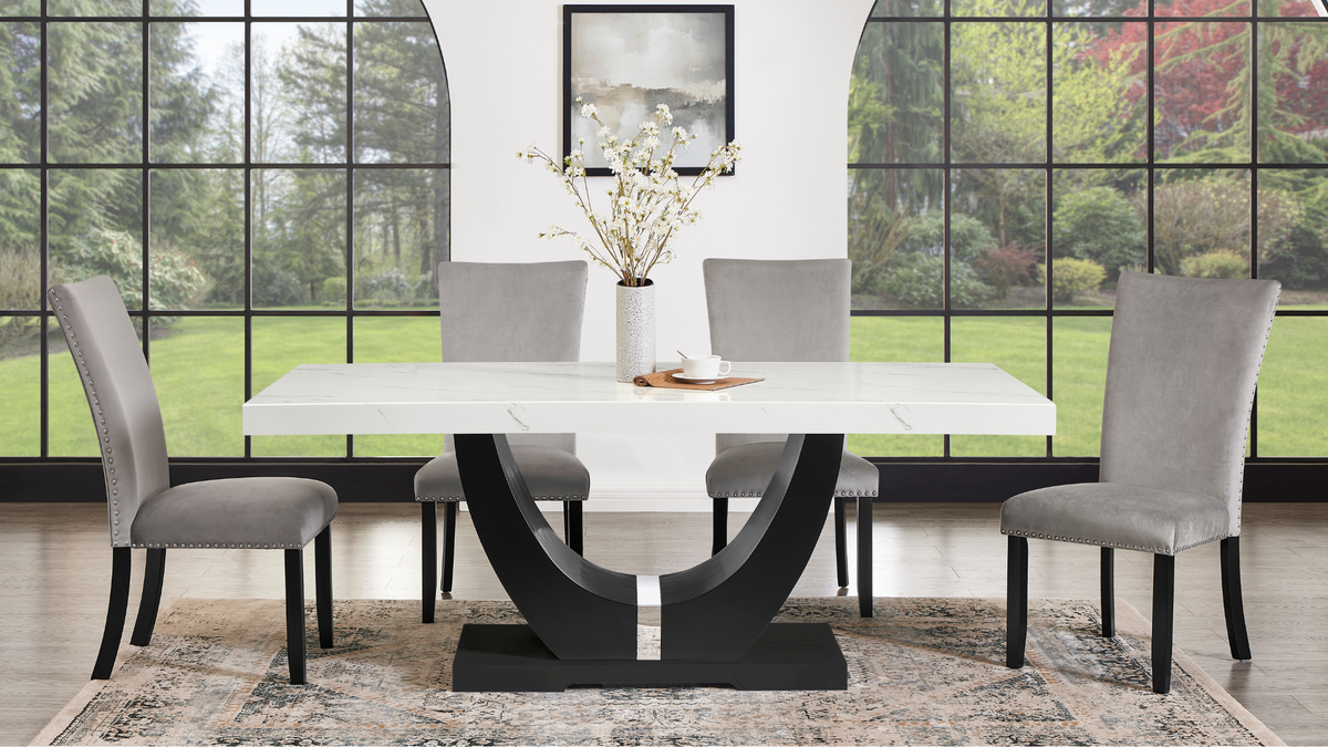 Larry Dining Set (Grey)