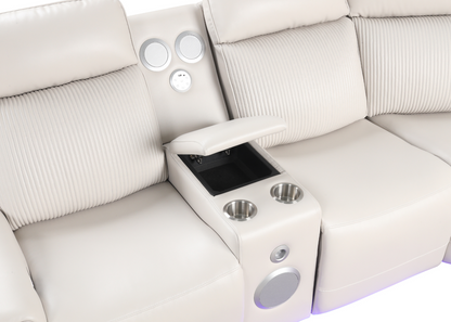Galaxy Power (Sand) Reclining Sectional