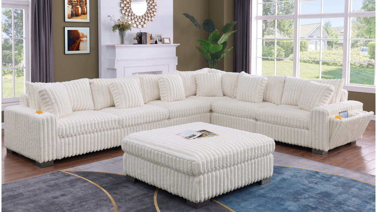 Snuggle Station (Cream) Living Room Set