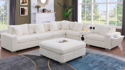 Snuggle Station (Cream) Living Room Set