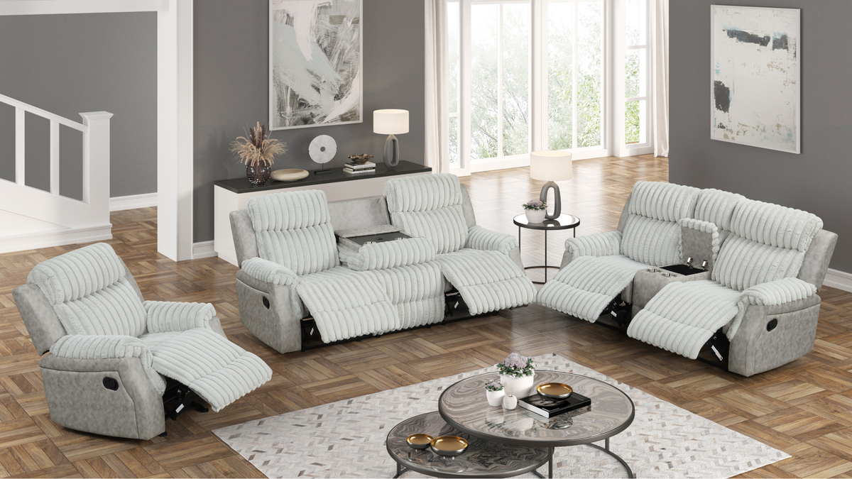 Willow (Grey) Reclining Living Room Set