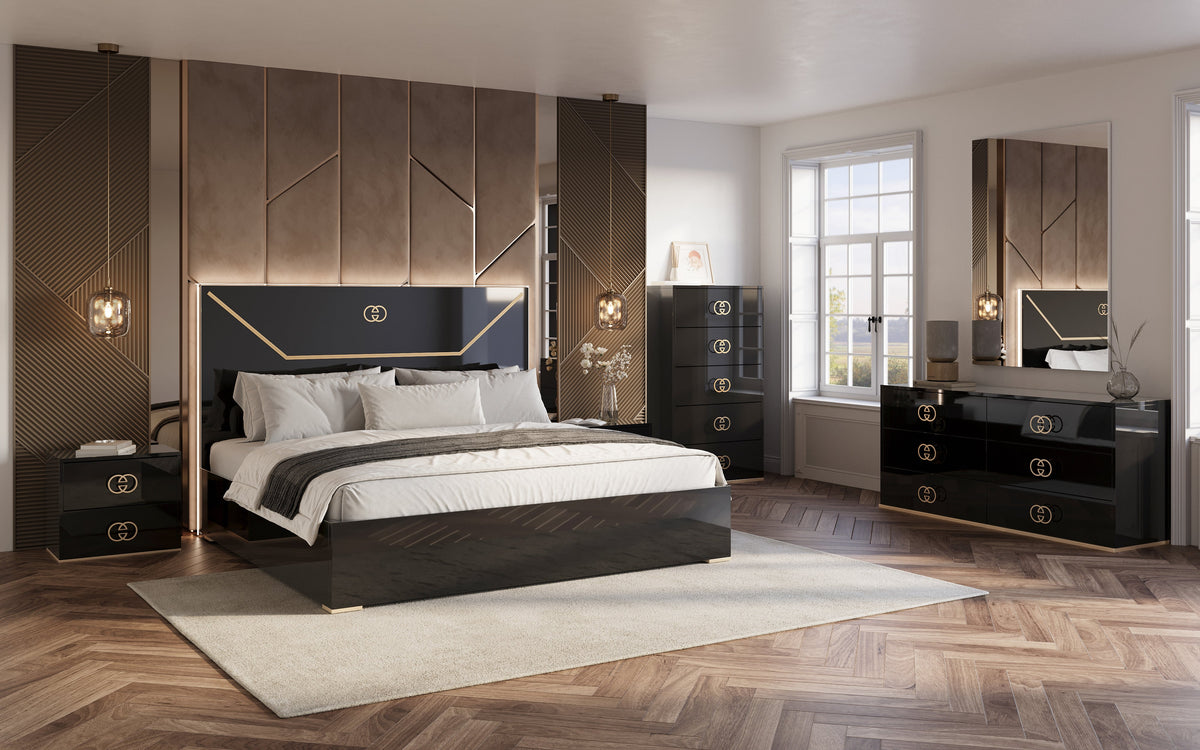 Vogue Collection (Black) Bedroom Set