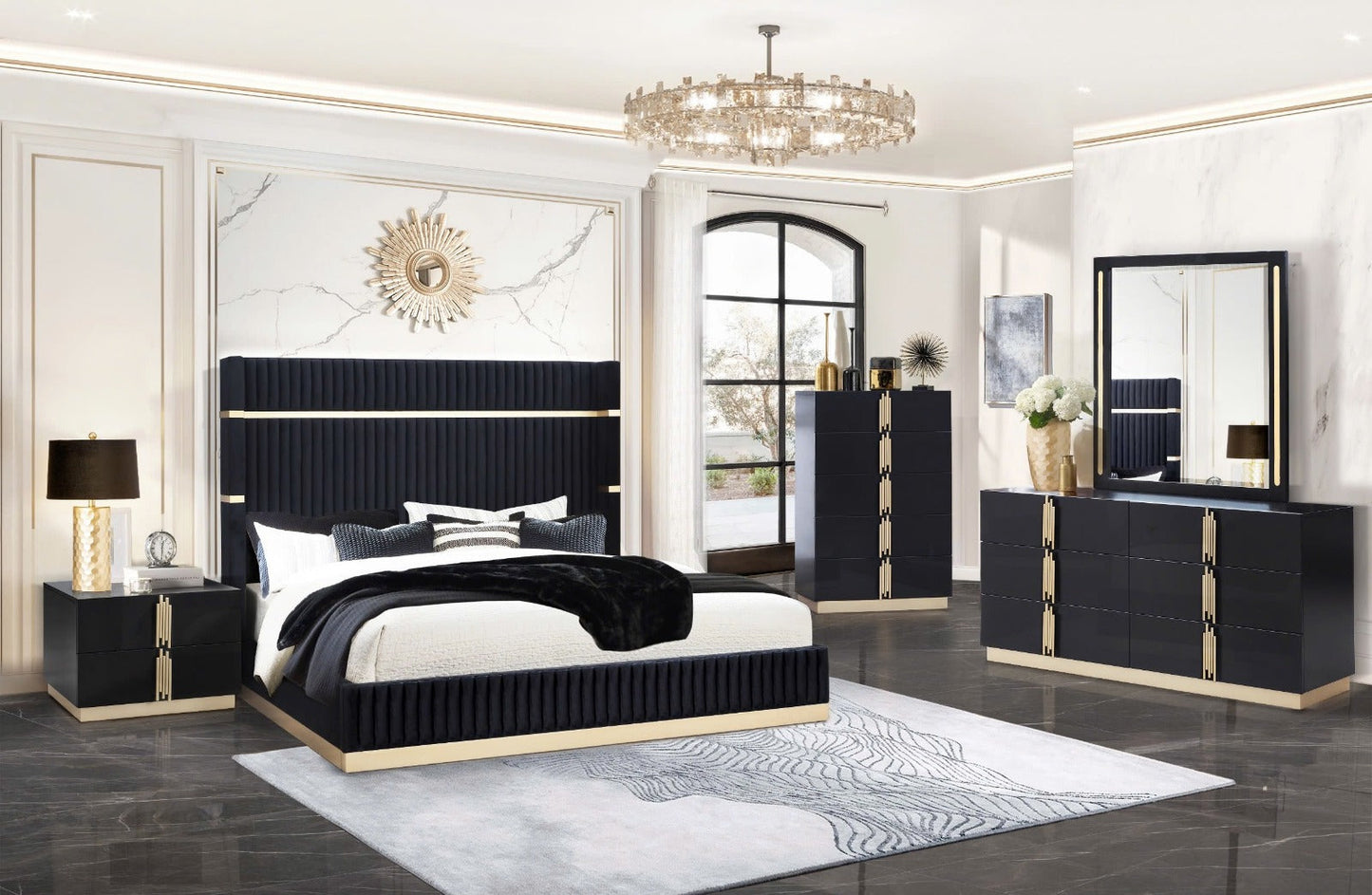 Evon (Black) Bedroom Set