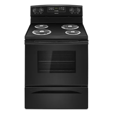 Amana 30-in 4 burners 4.8-cu ft Freestanding Electric Range (Black)