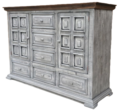 Rustic Style Dresser - Hacienda Grey / White Wash