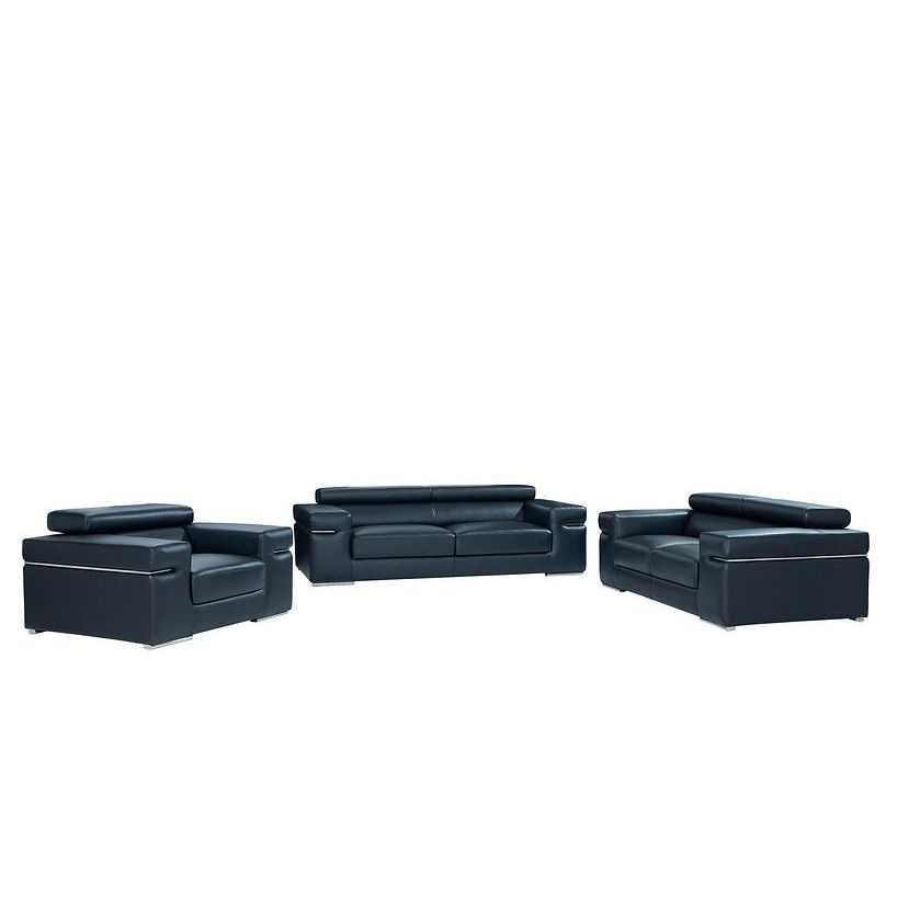 Soho Reclining Living Room Set (Black)