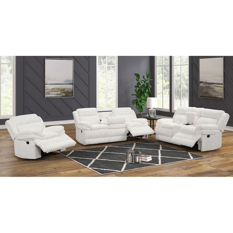 Mellow (White) Reclining Living Room Set