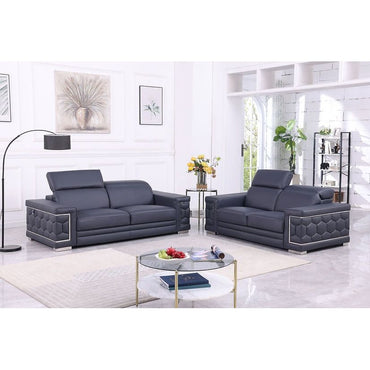 Favo Reclining Living Room Set (Dark Navy)