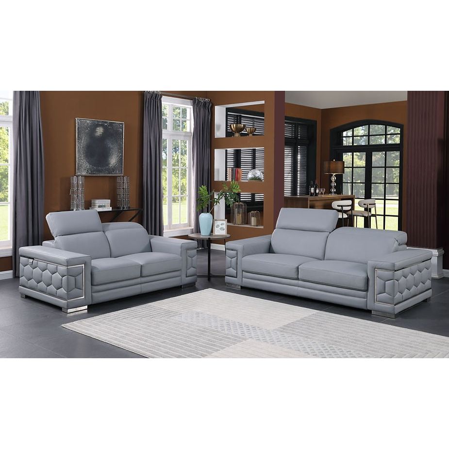 Favo Reclining Living Room Set (Light Blue)