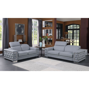 Favo Reclining Living Room Set (Light Blue)