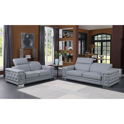 Favo Reclining Living Room Set (Light Blue)