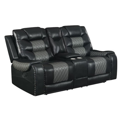 Phoenix II Black Reclining Living Room Set