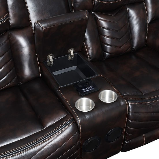 Lucky Charm (Brown) Reclining Living Room Set