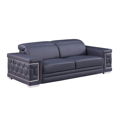 Favo Reclining Living Room Set (Dark Navy)