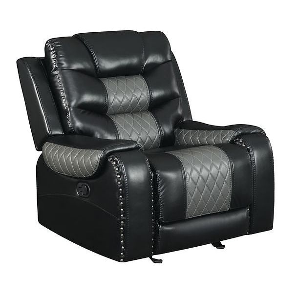 Phoenix II Black Reclining Living Room Set