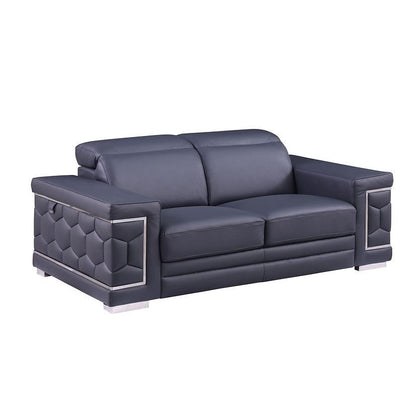 Favo Reclining Living Room Set (Dark Navy)