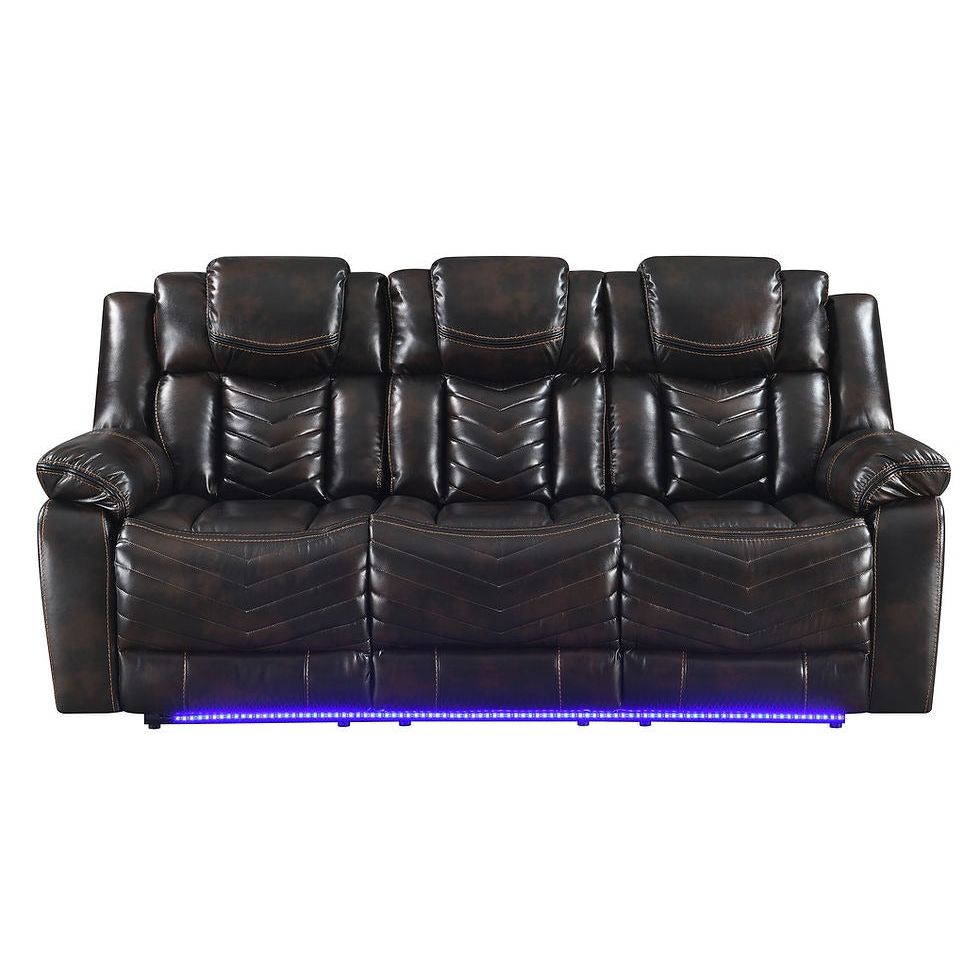Lucky Charm (Brown) Reclining Living Room Set