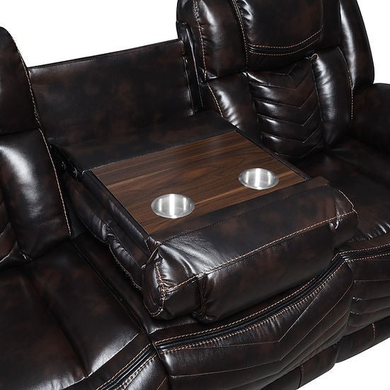 Lucky Charm (Brown) Reclining Living Room Set