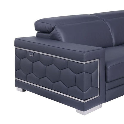 Favo Reclining Living Room Set (Dark Navy)