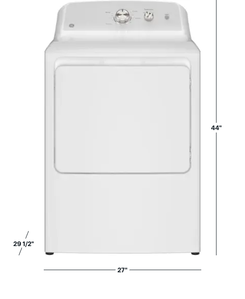 GE - 7.2 Cu. Ft. Electric Dryer with Long Venting up to 120 Ft - White with Silver Matte