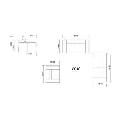 Soho Reclining Living Room Set (Grey)