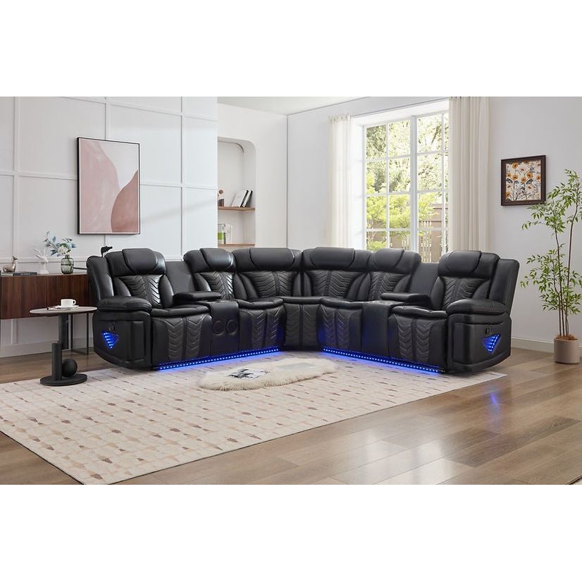 Innova Sec (Black) Reclining Sectional