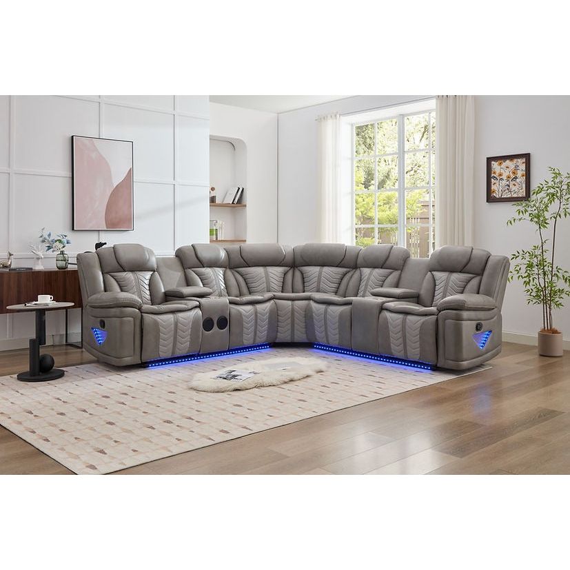 Innova Sec (Grey) Reclining Sectional