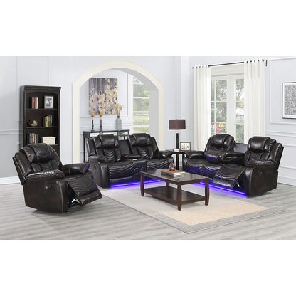 Lucky Charm (Brown) Reclining Living Room Set